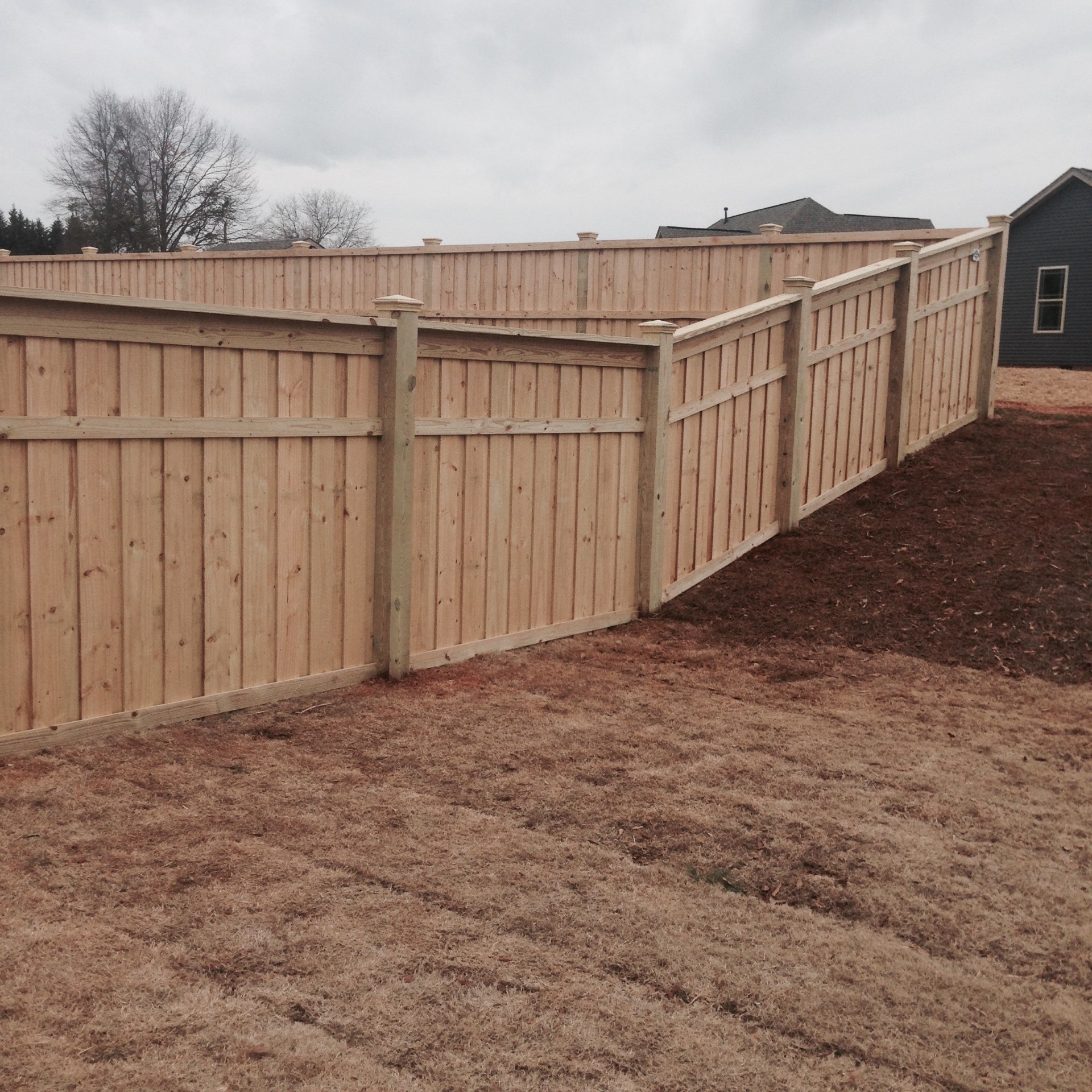 Stepped Privacy Fence